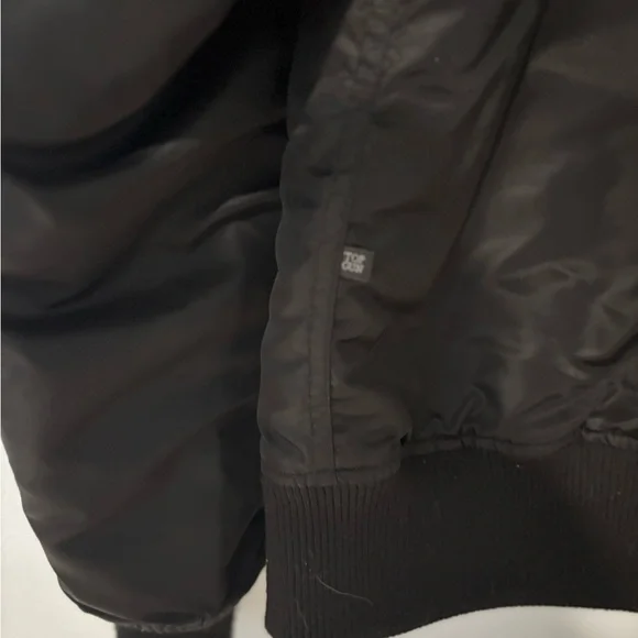 Top gun Black Bomber Jacket with Patches - Picture 10 of 12